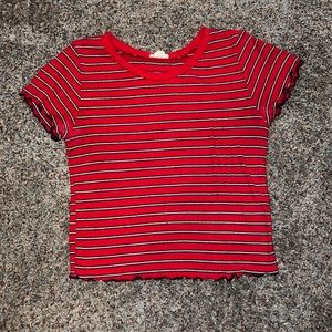 FREE WITH PURCHASE Garage striped crop top